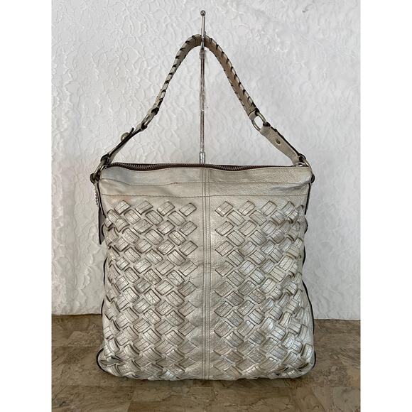 COACH THOMPSON Limited Edition JULIETTE 11980 silver Woven TravelTote bag - Picture 2 of 10